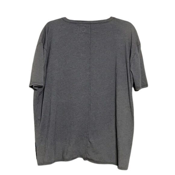 NEW Chaser Black Rubber Texture Star Gray Oversized Short Sleeve Tee Sz. S - Picture 2 of 4